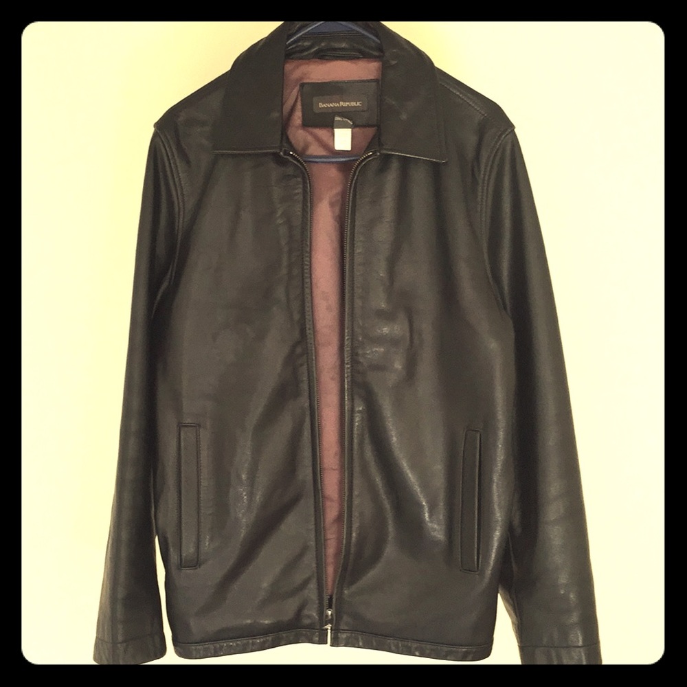 EUC Banana Republic Men's Leather Jacket